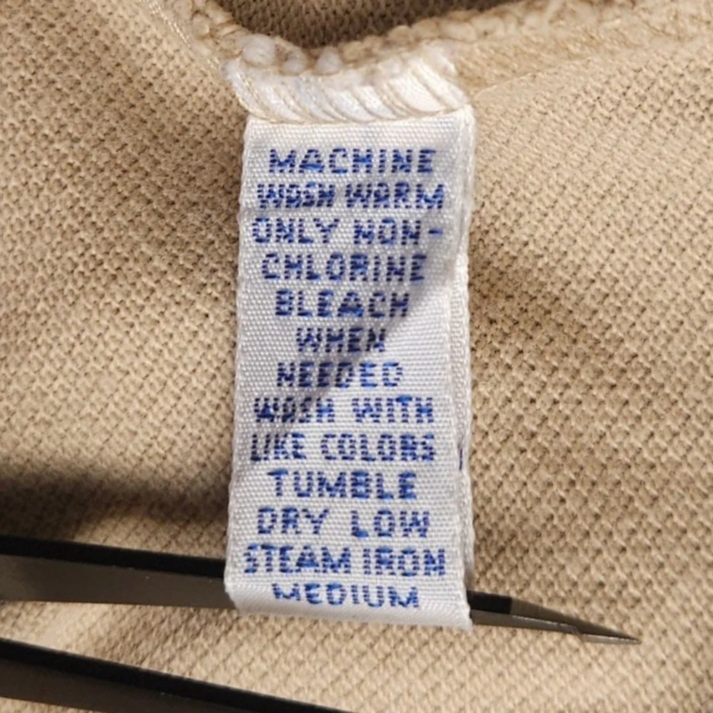Vintage Polo Ralph Lauren XXL Tan Pique‎ Cotton Polo Shirt Big & Tall